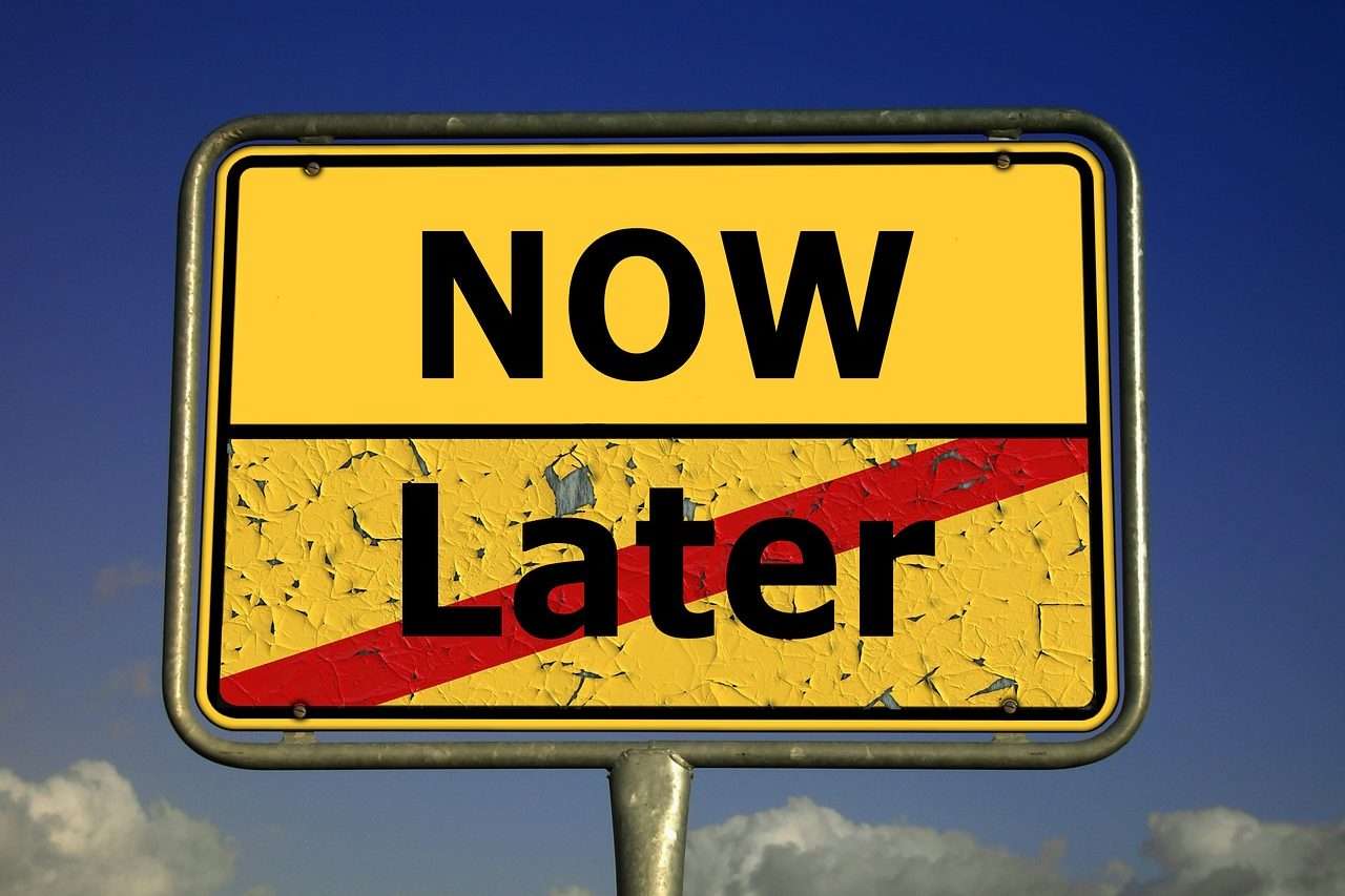 Words "NOW" and "Later"