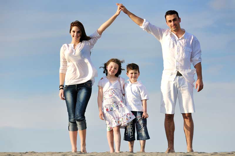 Happy Family at Beach