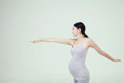 Pregnant Lady is Exerciseing