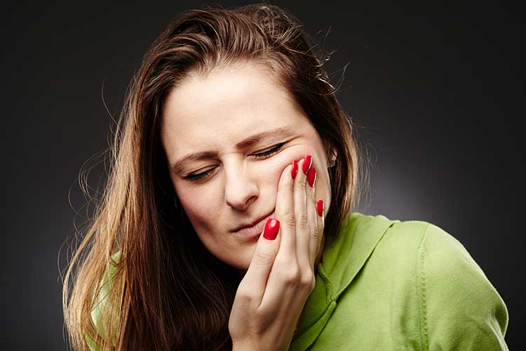 Girl in Mouth Pain